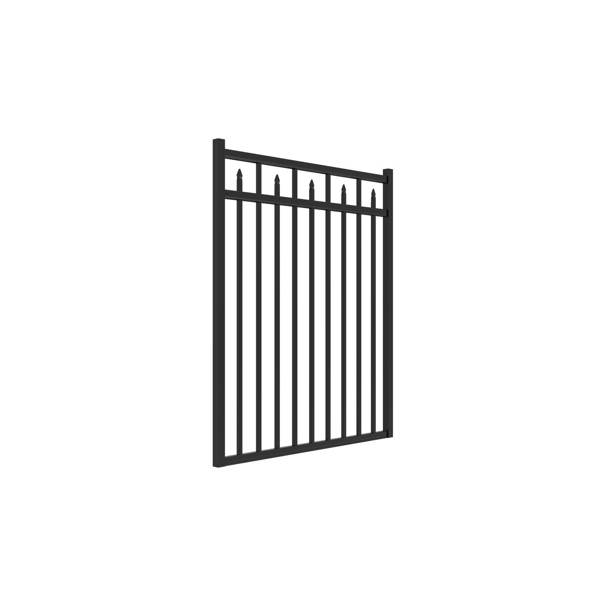 Amethyst Haven Series - Straight Gate - 4½' x 4'-Aluminum Fence Gates-ActiveYards-Black-FenceCenter