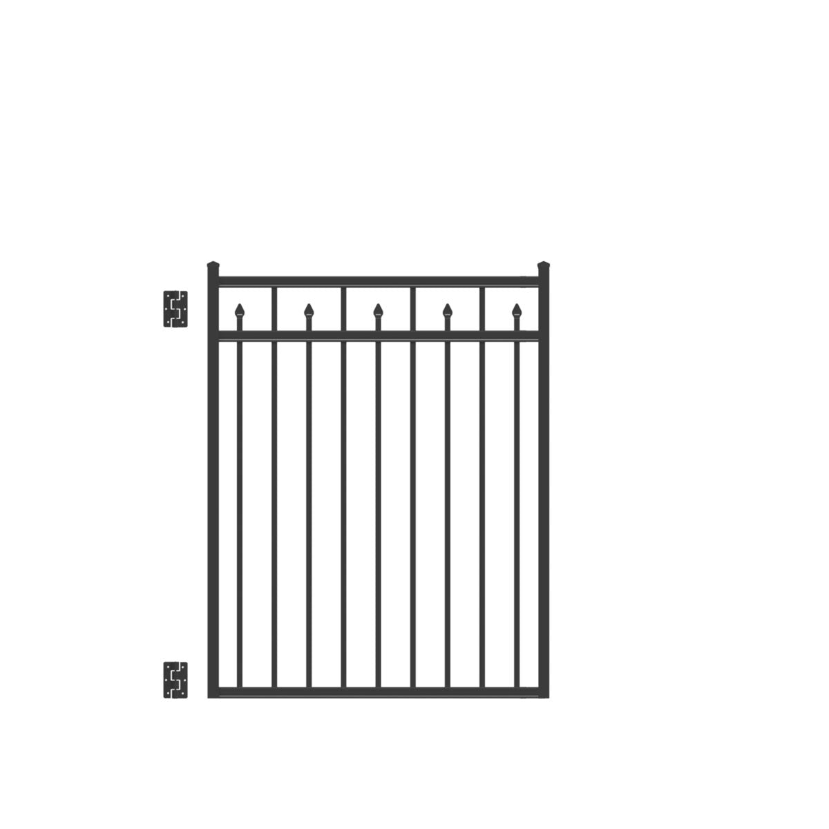 Amethyst Haven Series - Straight Gate - 4½' x 4'-Aluminum Fence Gates-ActiveYards-Black-FenceCenter