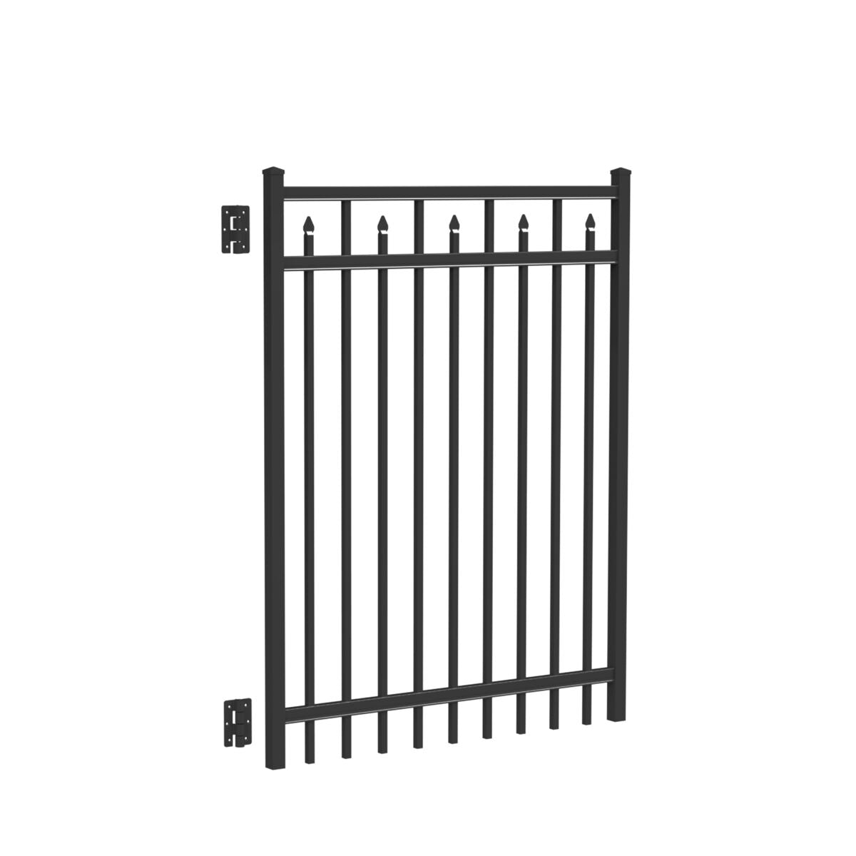 Amethyst Haven Series - Straight Gate - 5' x 4'-Aluminum Fence Gates-ActiveYards-Black-FenceCenter