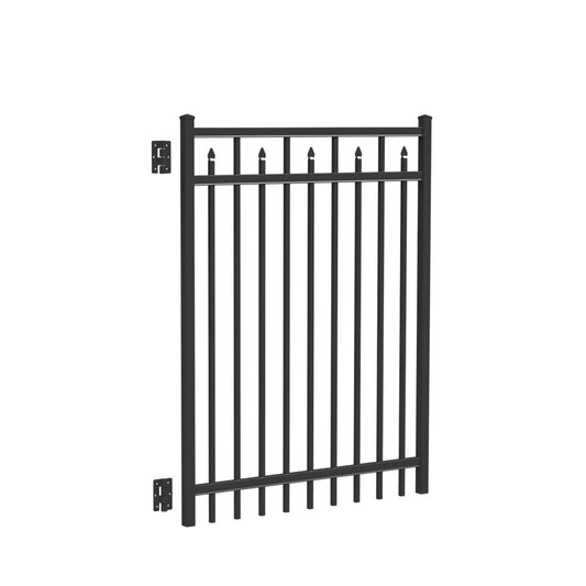 Amethyst Haven Series - Straight Gate - 5' x 4'-Aluminum Fence Gates-ActiveYards-Black-FenceCenter