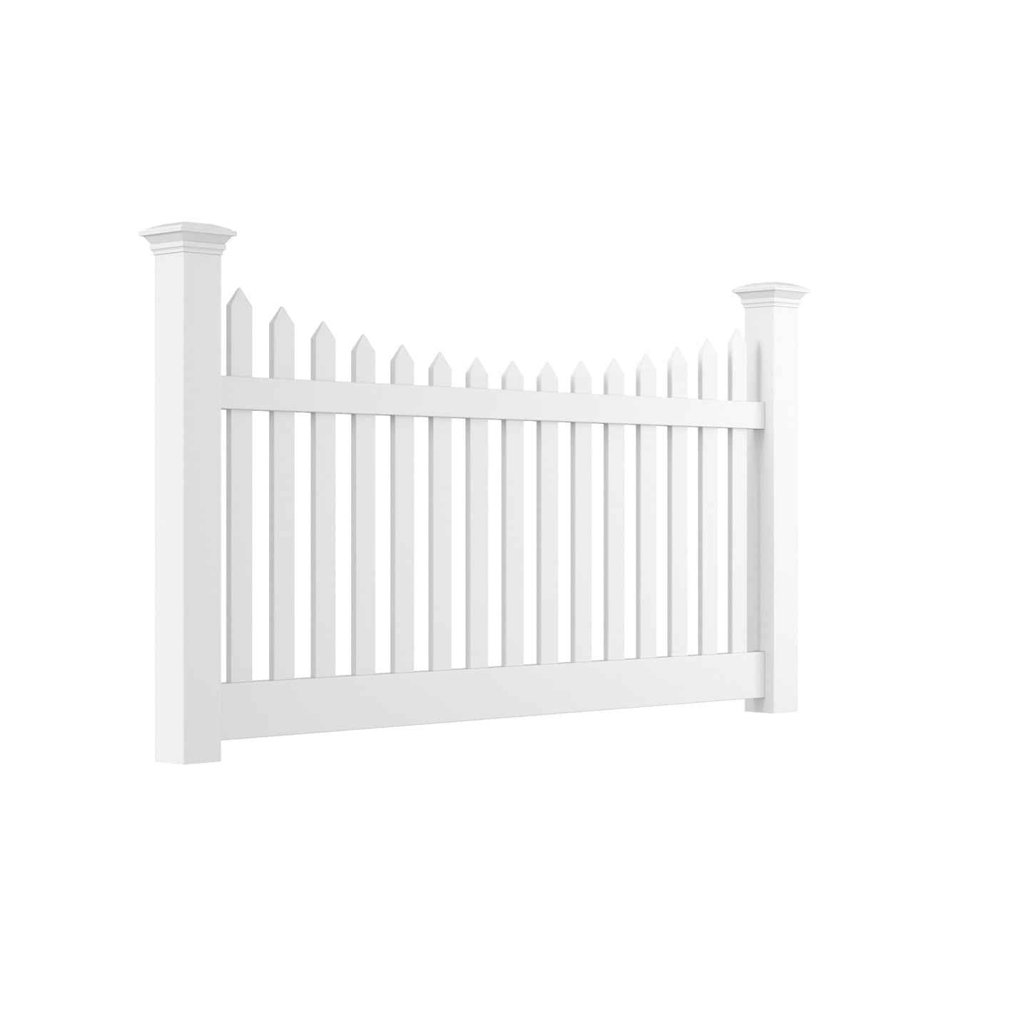 Primrose Scallop Haven Series - Fence Panel - 4' x 8'-Vinyl Fence Panels-ActiveYards-White-FenceCenter