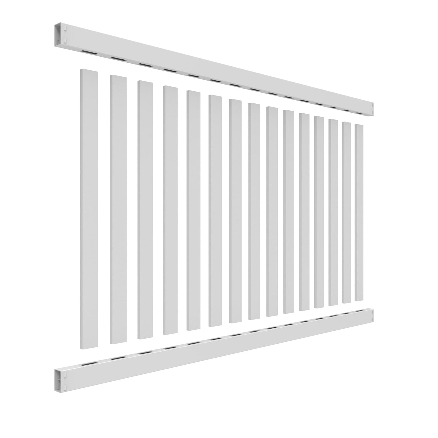 Greenbrier Haven Series - Fence Panel - 4' x 8'-Vinyl Fence Panels-ActiveYards-White-FenceCenter