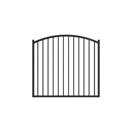 Bedrock Haven Series - Arched Gate - 4' x 5'-Aluminum Fence Gates-ActiveYards-Black-FenceCenter