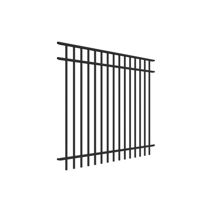 Granite Home Series - Fence Panel - 5' x 6'-Aluminum Fence Panels-ActiveYards-Black-FenceCenter