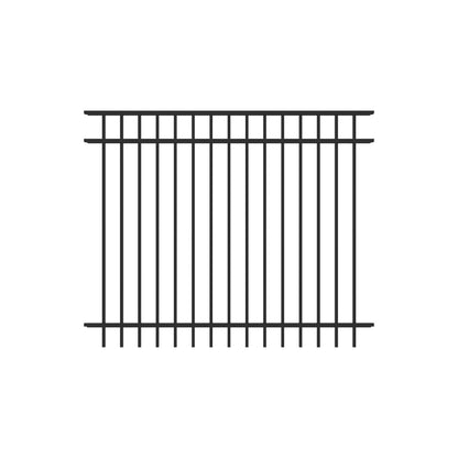 Granite Home Series - Fence Panel - 5' x 6'-Aluminum Fence Panels-ActiveYards-Black-FenceCenter