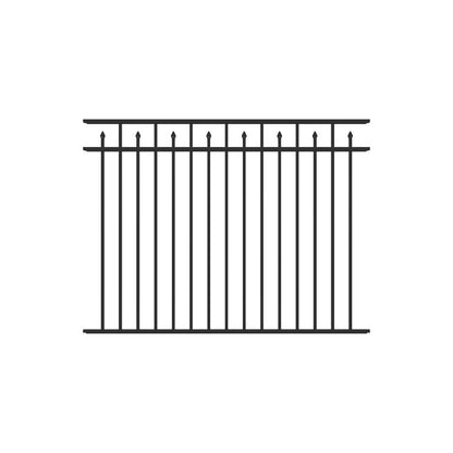 Amethyst Home Series - Fence Panel - 4½' x 6' Drop Rail-Aluminum Fence Panels-ActiveYards-Black-FenceCenter