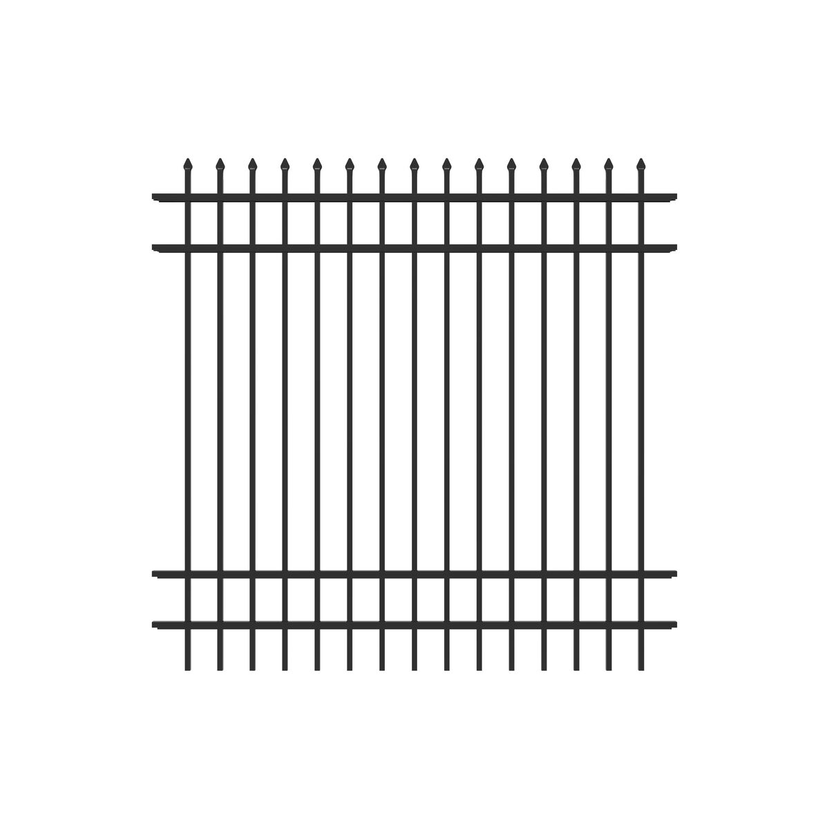 Marble Home Series - Fence Panel - 6' x 6'-Aluminum Fence Panels-ActiveYards-Black-FenceCenter