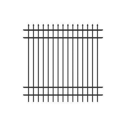 Marble Home Series - Fence Panel - 6' x 6'-Aluminum Fence Panels-ActiveYards-Black-FenceCenter