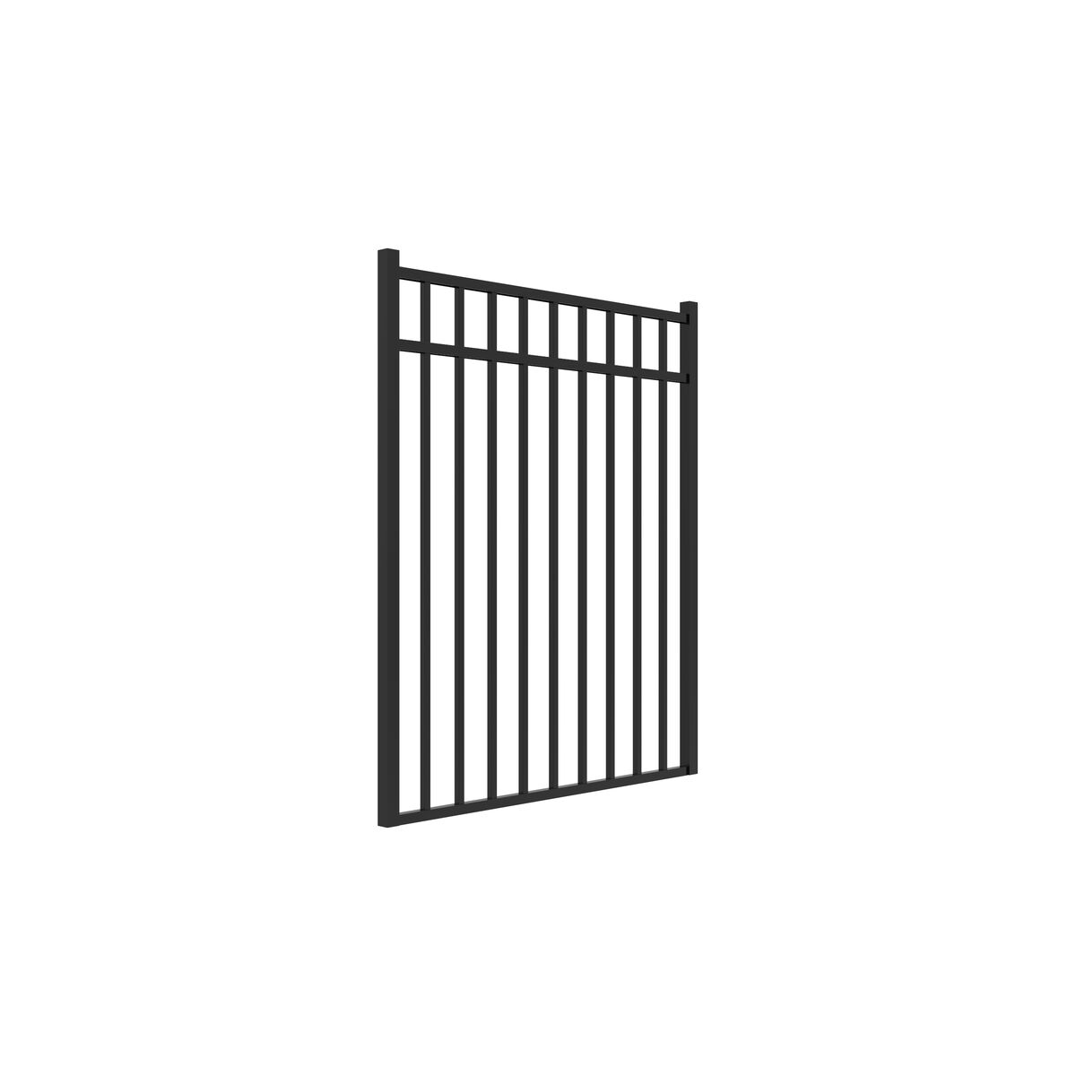 Granite Home Series - Straight Gate - 4½' x 4'-Aluminum Fence Gates-ActiveYards-Black-FenceCenter