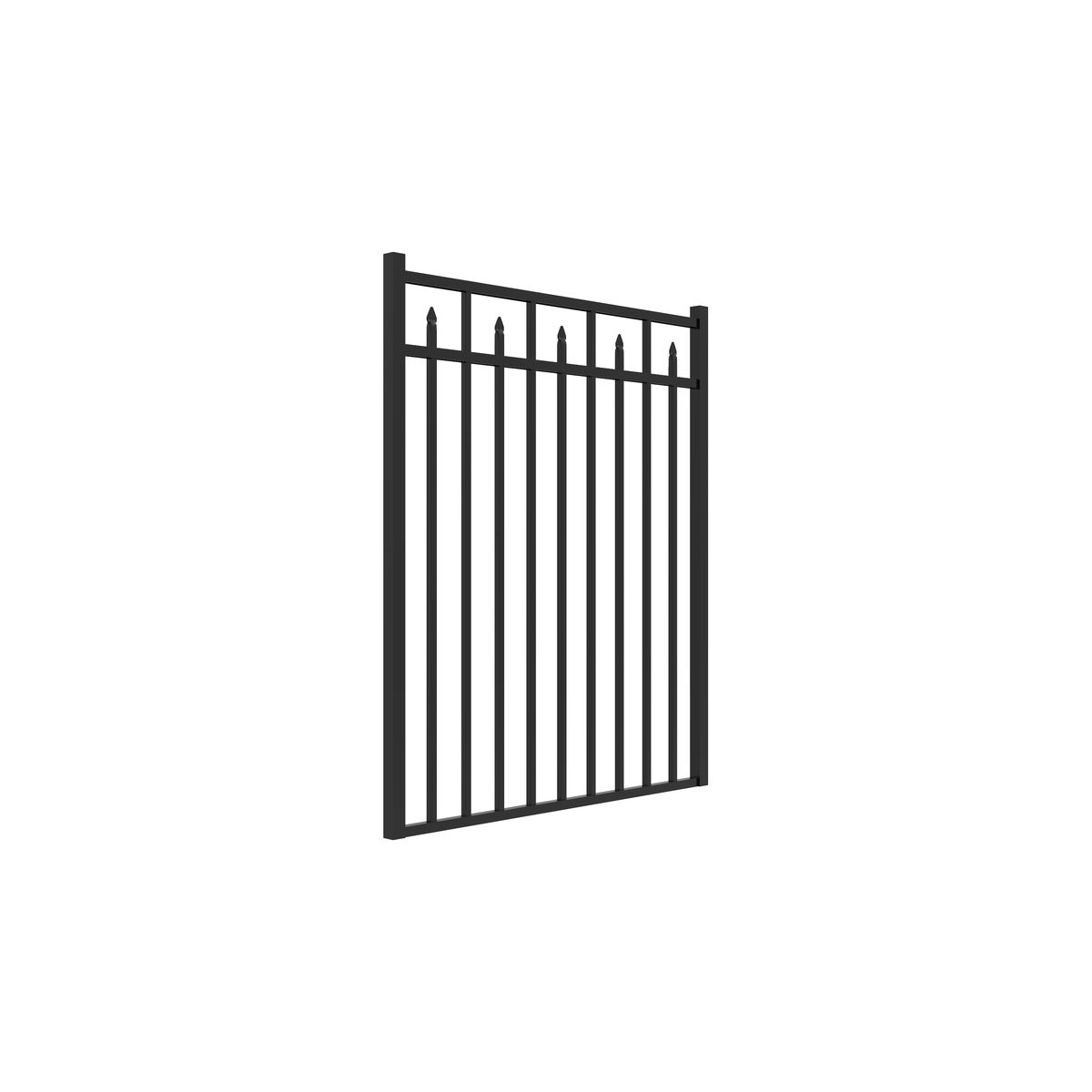 Amethyst Home Series - Straight Gate - 4½' x 4'-Aluminum Fence Gates-ActiveYards-Black-FenceCenter