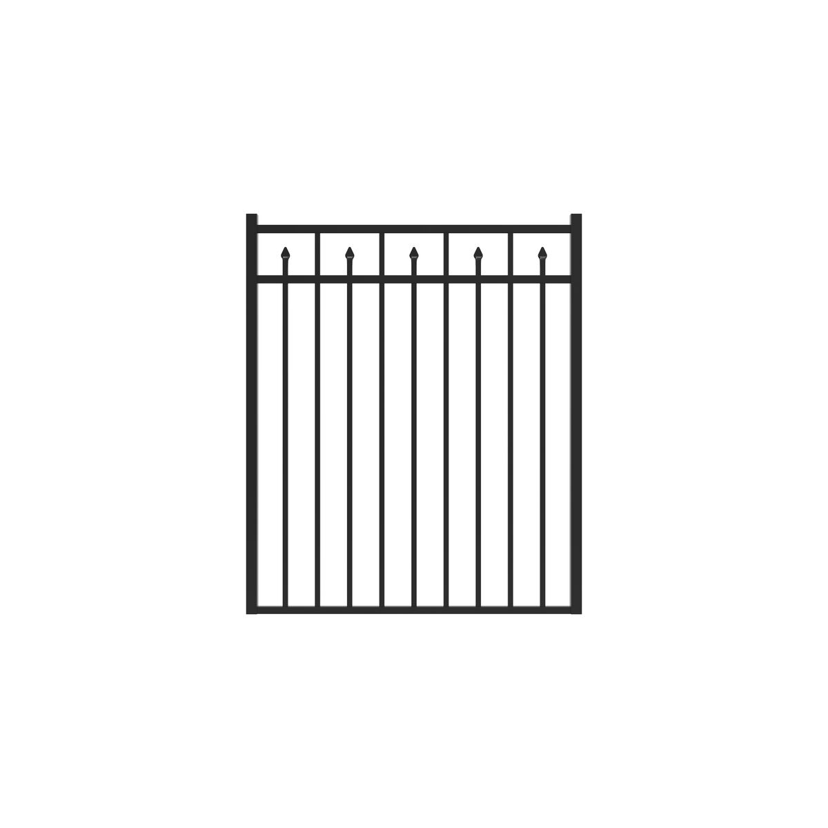 Amethyst Home Series - Straight Gate - 4½' x 4'-Aluminum Fence Gates-ActiveYards-Black-FenceCenter