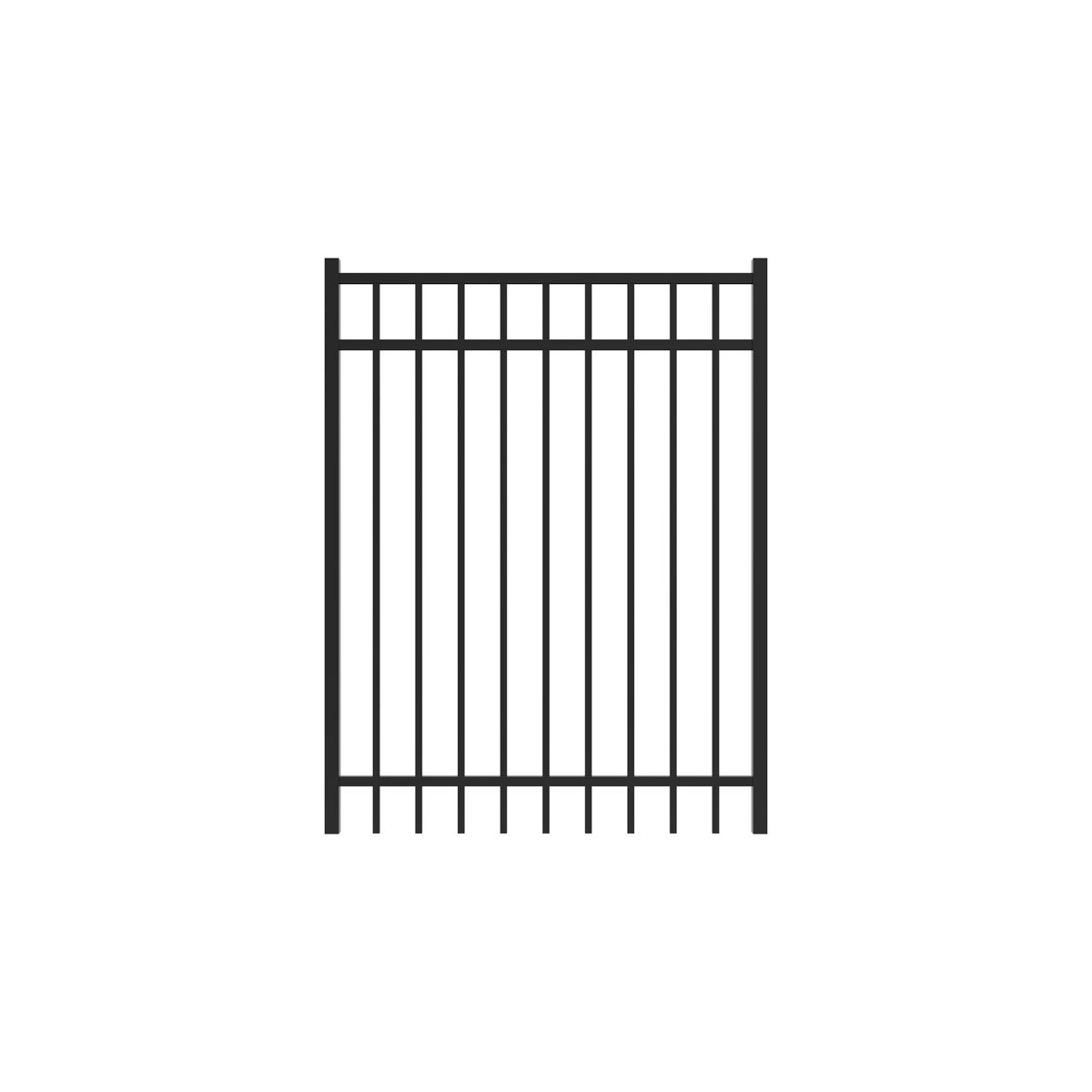 Granite Home Series - Straight Gate - 5' x 4'-Aluminum Fence Gates-ActiveYards-Black-FenceCenter