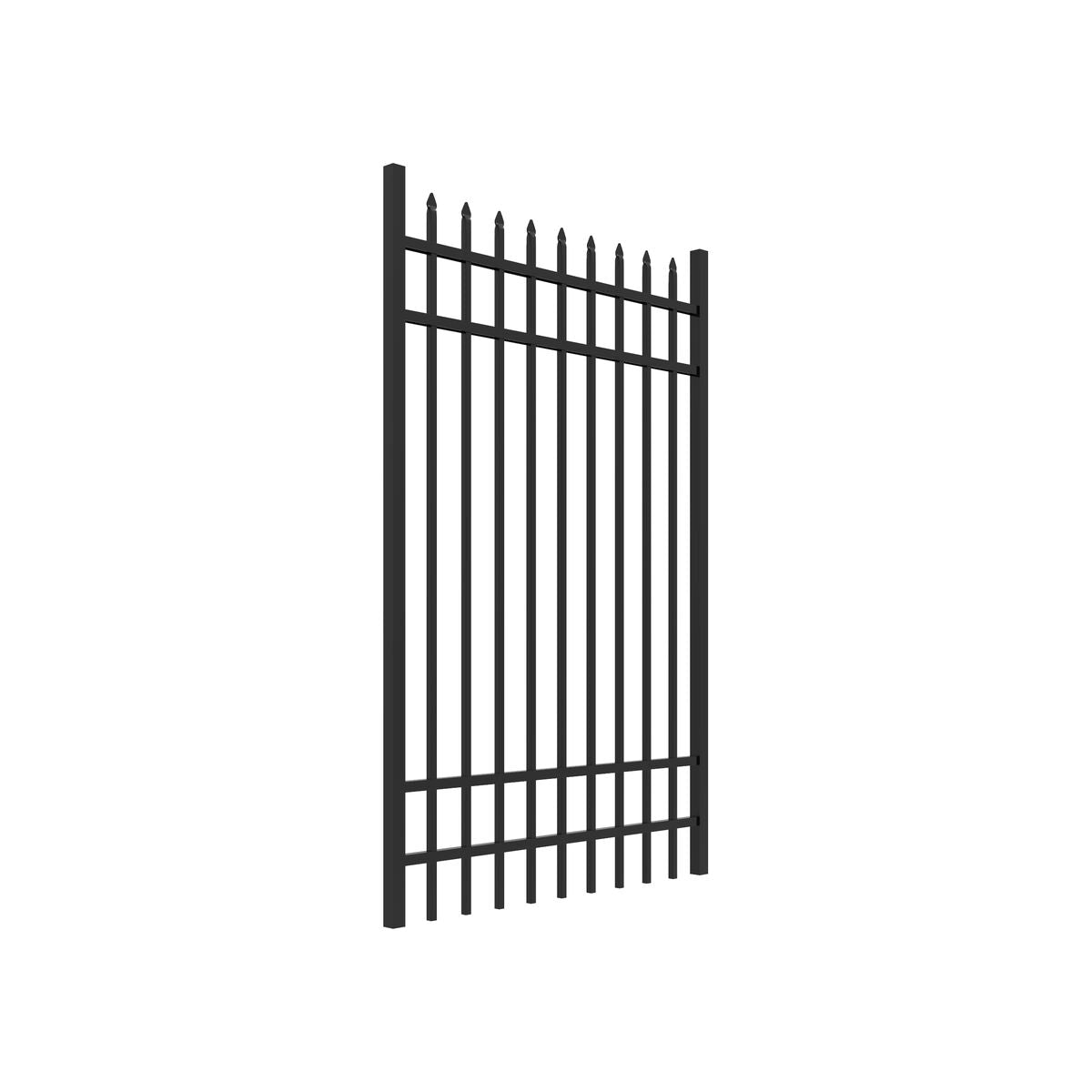 Marble Home Series - Straight Gate - 6' x 4'-Aluminum Fence Gates-ActiveYards-Black-FenceCenter