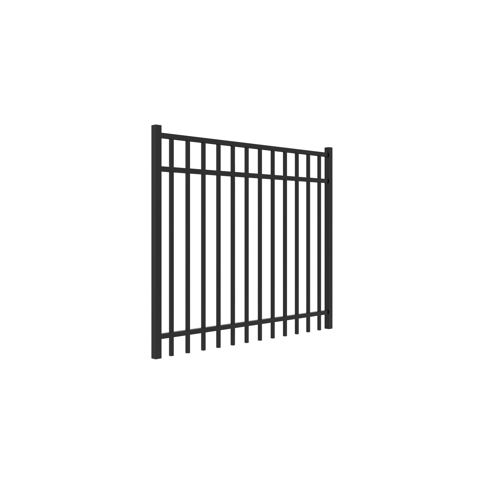 Granite Home Series - Straight Gate - 4' x 5'-Aluminum Fence Gates-ActiveYards-Black-FenceCenter