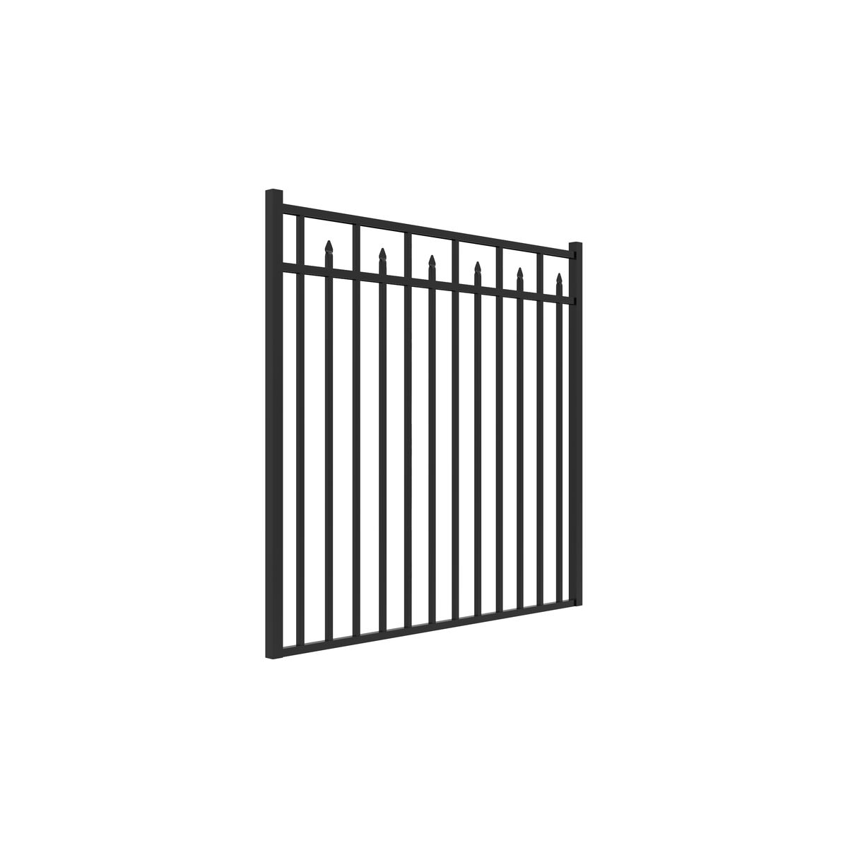 Amethyst Home Series - Straight Gate - 4½' x 5'-Aluminum Fence Gates-ActiveYards-Black-FenceCenter