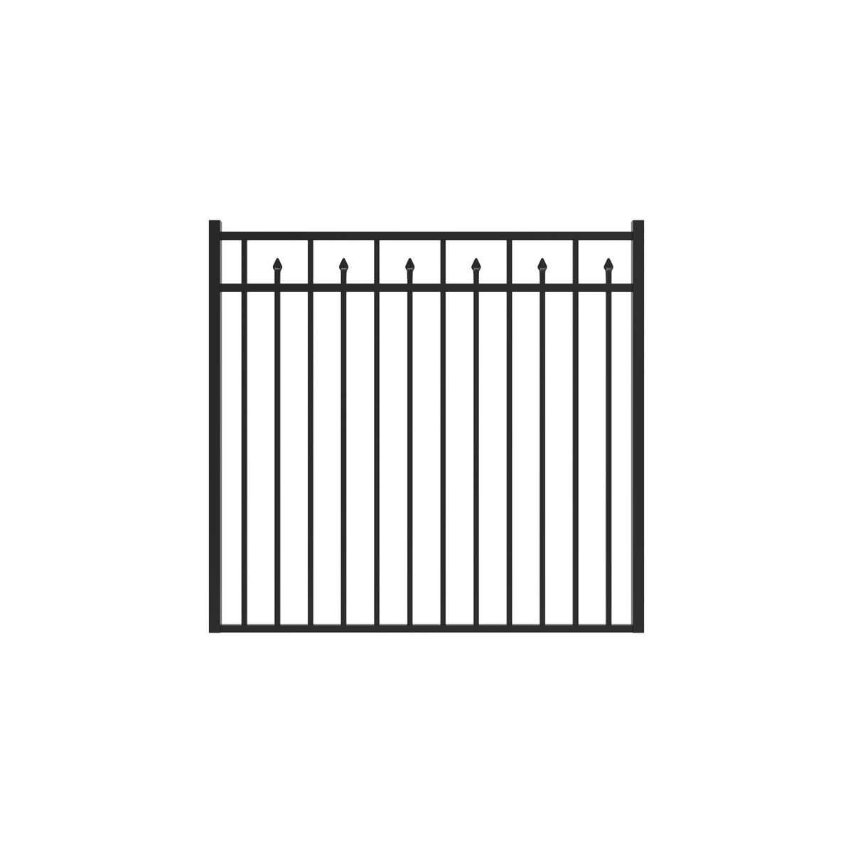 Amethyst Home Series - Straight Gate - 4½' x 5'-Aluminum Fence Gates-ActiveYards-Black-FenceCenter