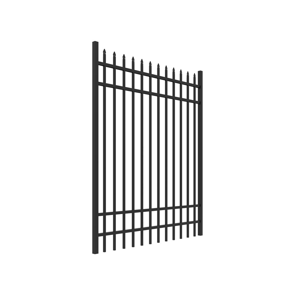 Marble Home Series - Straight Gate - 6' x 5'-Aluminum Fence Gates-ActiveYards-Black-FenceCenter