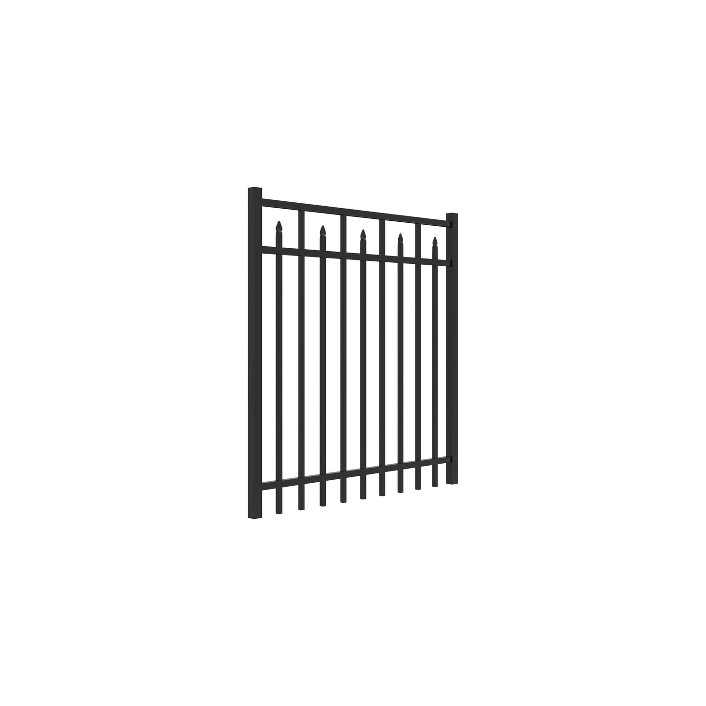 Amethyst Home Series - Straight Gate - 4' x 4'-Aluminum Fence Gates-ActiveYards-Black-FenceCenter