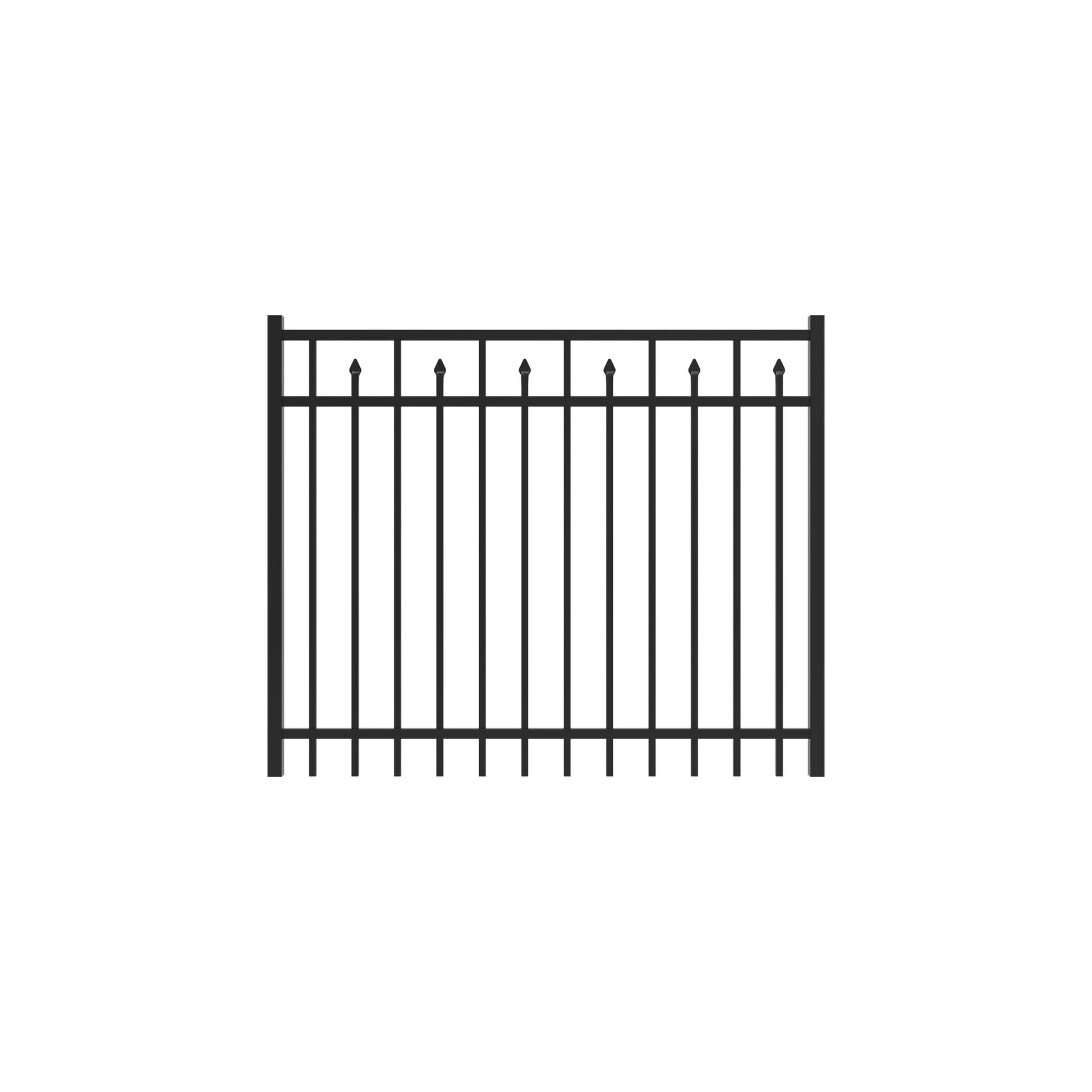 Amethyst Home Series - Straight Gate - 4' x 5'-Aluminum Fence Gates-ActiveYards-Black-FenceCenter