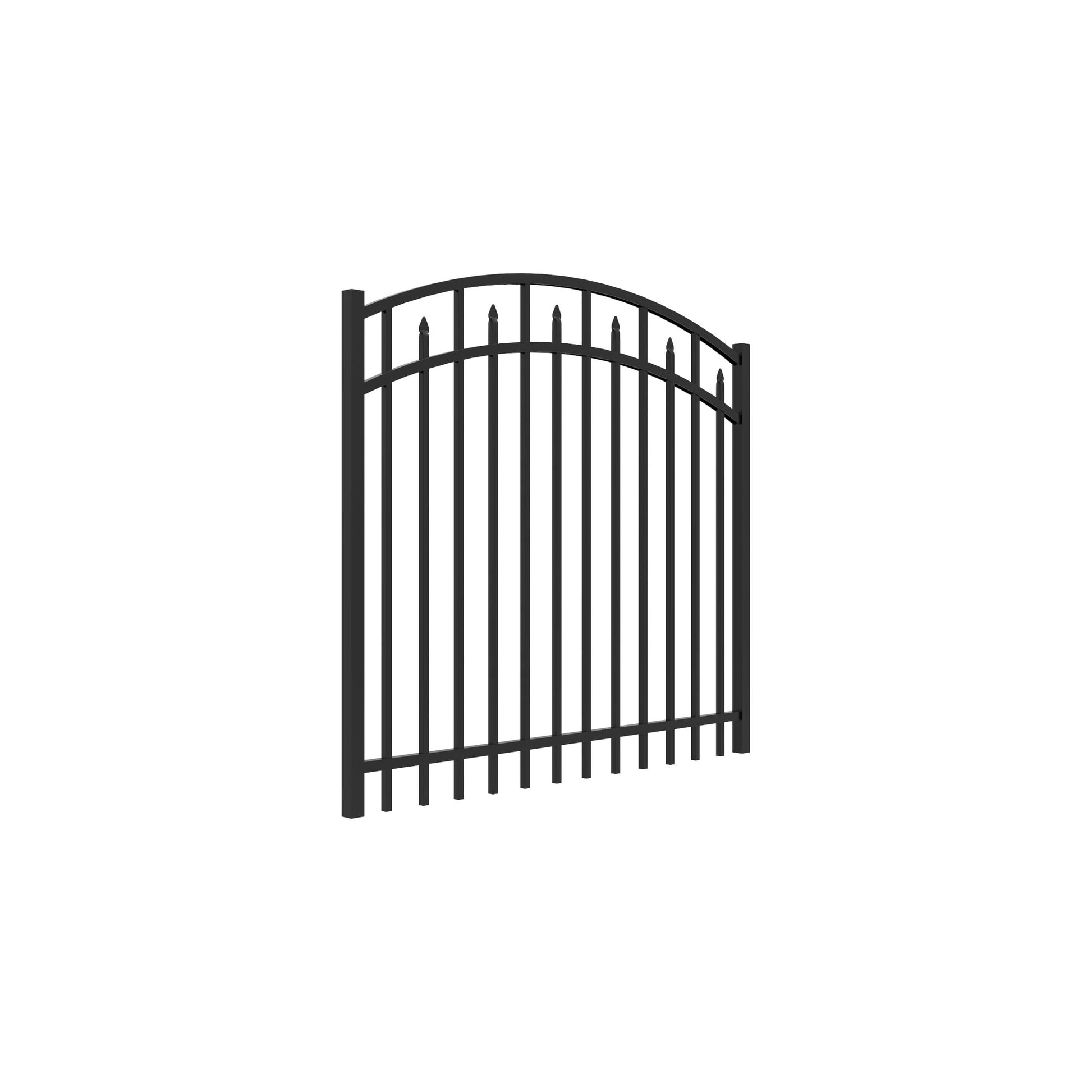 Amethyst Home Series - Arched Gate - 4' x 5'-Aluminum Fence Gates-ActiveYards-Black-FenceCenter