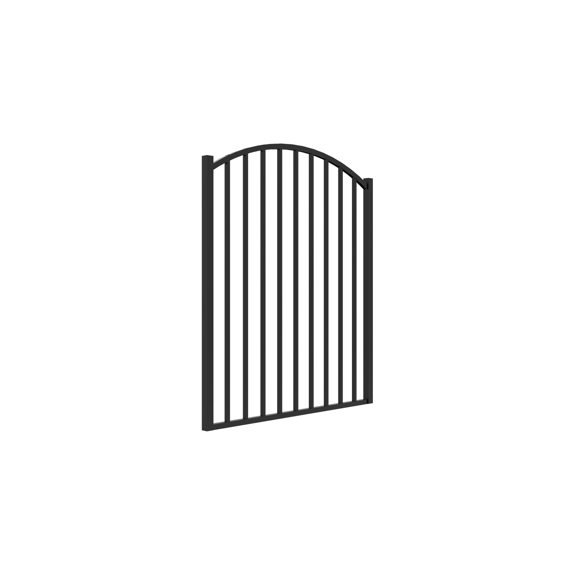 Bedrock Home Series - Arched Gate - 4' x 3'-Aluminum Fence Gates-ActiveYards-Black-FenceCenter