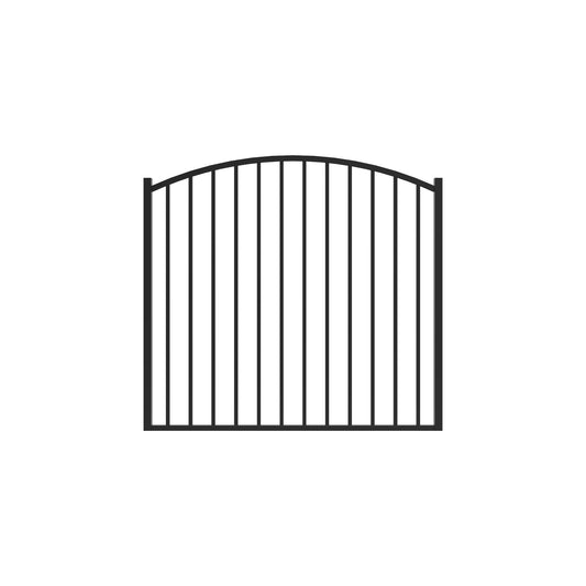 Bedrock Home Series - Arched Gate - 4' x 5'-Aluminum Fence Gates-ActiveYards-Black-FenceCenter