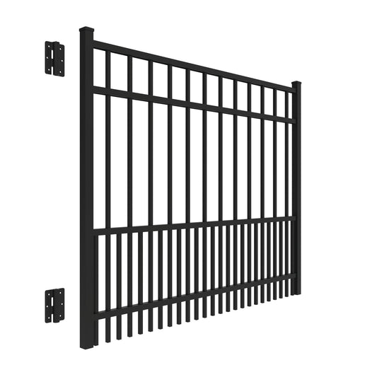 Jasper Harbor Series - Straight Gate - 4' x 5'-Aluminum Fence Gates-ActiveYards-Black-FenceCenter