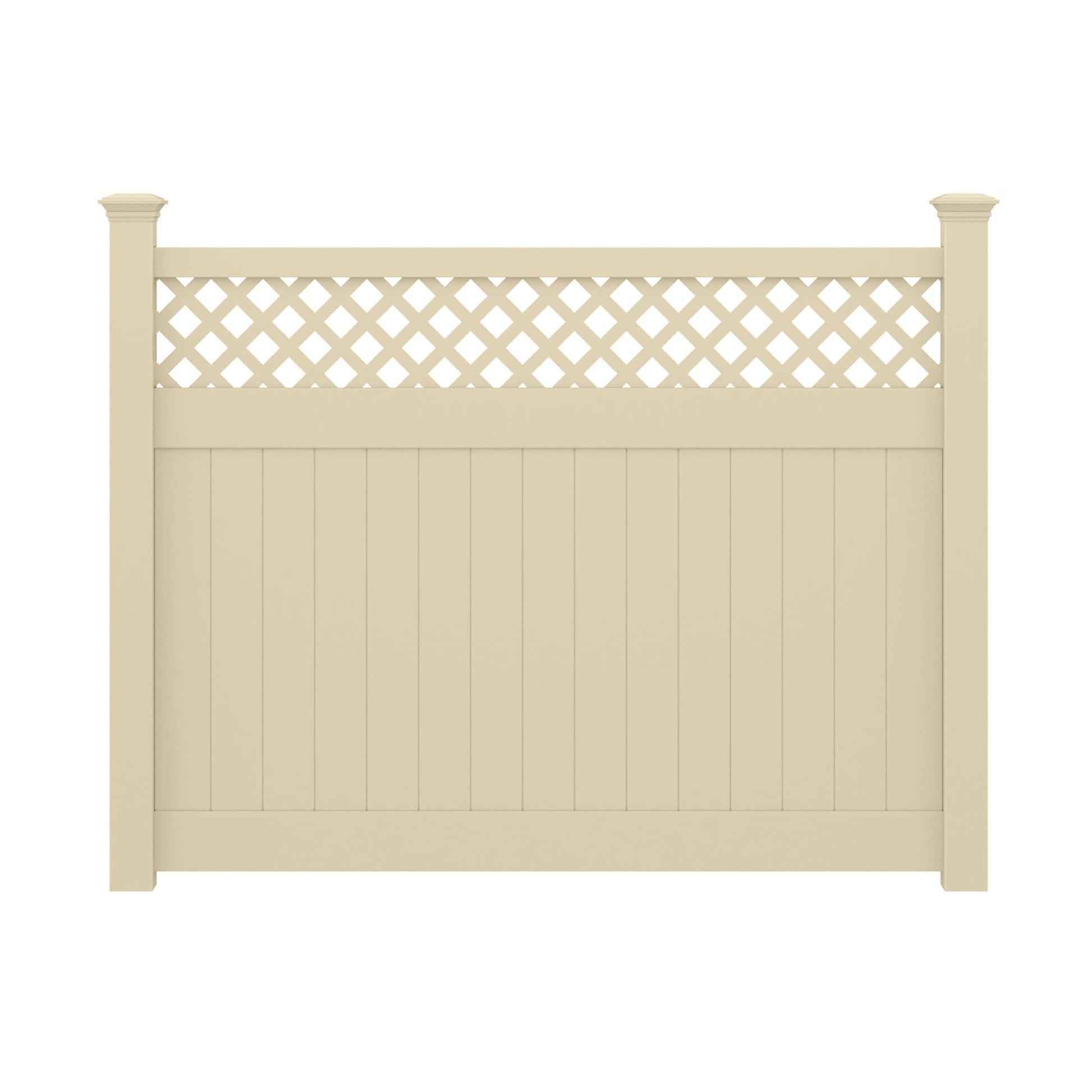 Arrowwood Home Series - Fence Panel - 6' x 8'-Vinyl Fence Panels-ActiveYards-Sand-FenceCenter