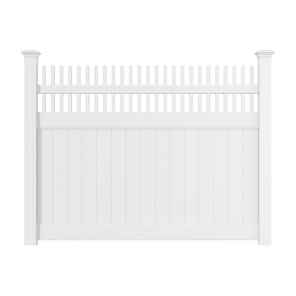 Moonstone Haven Series - Fence Panel - 6' x 8'-Vinyl Fence Panels-ActiveYards-White-FenceCenter