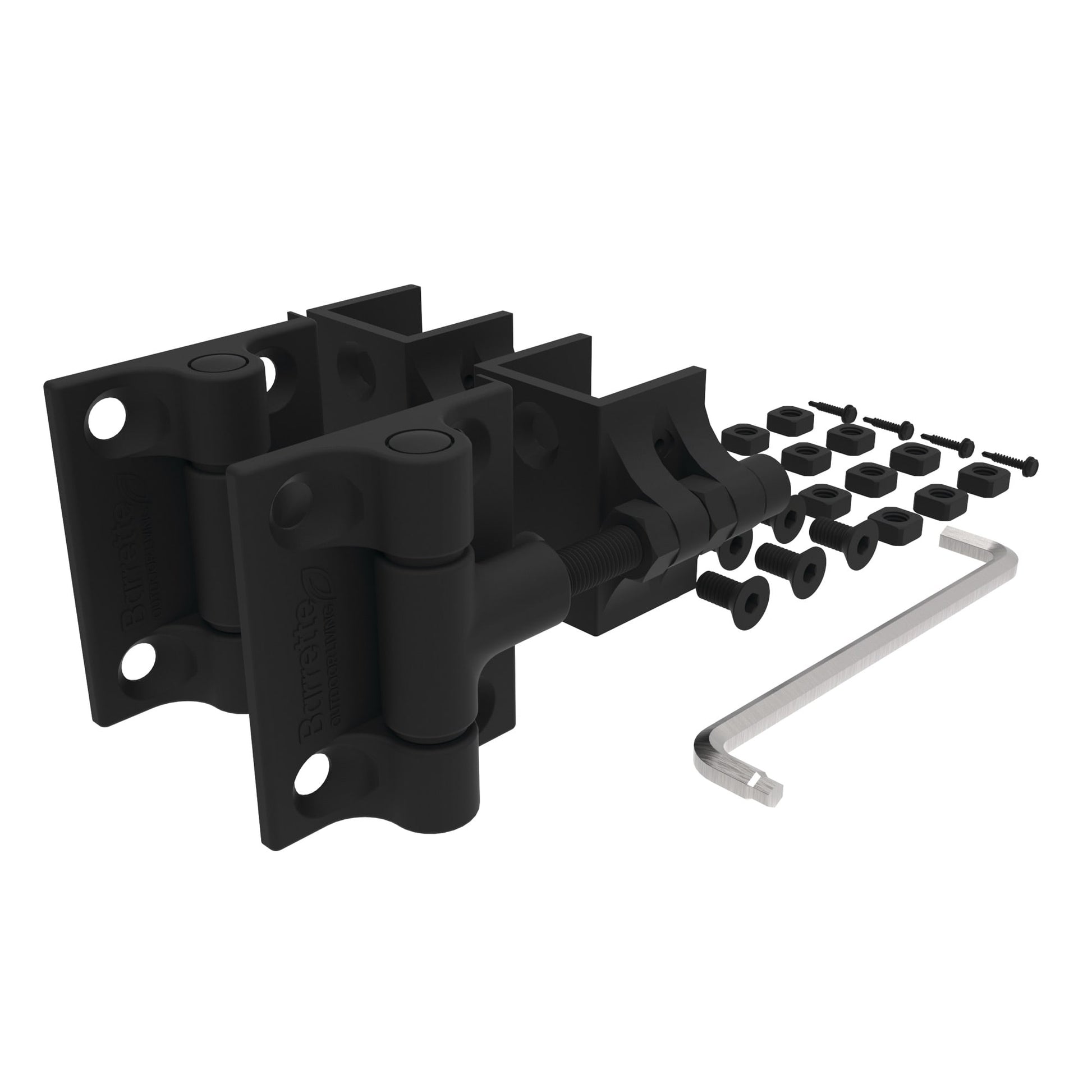 Estate Gate Hinge - 2" Upright-Hinges-BOL Hardware-Matte Black-6-FenceCenter