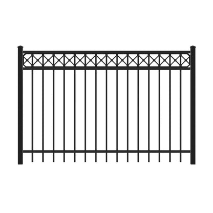 Flint Harbor Series - Fence Panel - 4' x 6'-Aluminum Fence Panels-ActiveYards-Black-FenceCenter