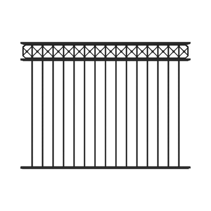 Flint Harbor Series - Fence Panel - 4½' x 6'-Aluminum Fence Panels-ActiveYards-Black-FenceCenter