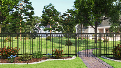 Flint Harbor Series - Fence Panel - 5' x 6'-Aluminum Fence Panels-ActiveYards-Black-FenceCenter