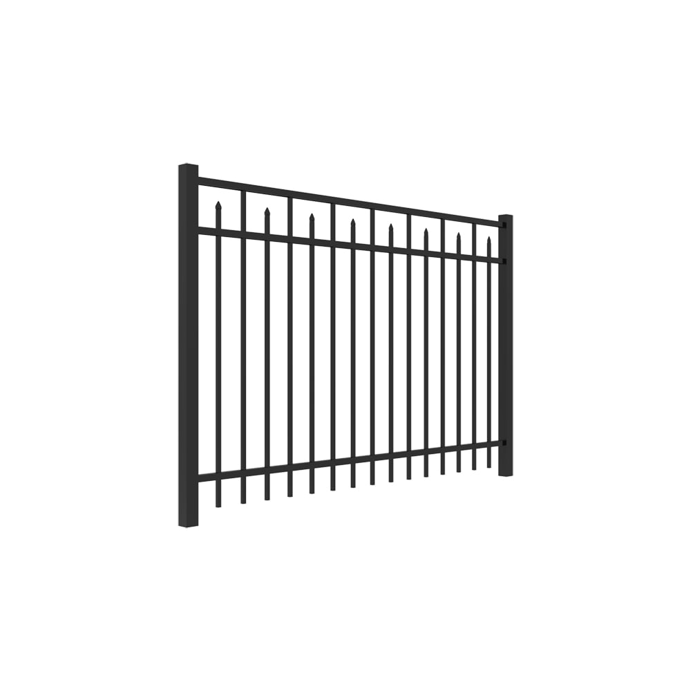 Amethyst Home Series - Fence Panel - 4' x 6'-Aluminum Fence Panels-ActiveYards-Black-FenceCenter