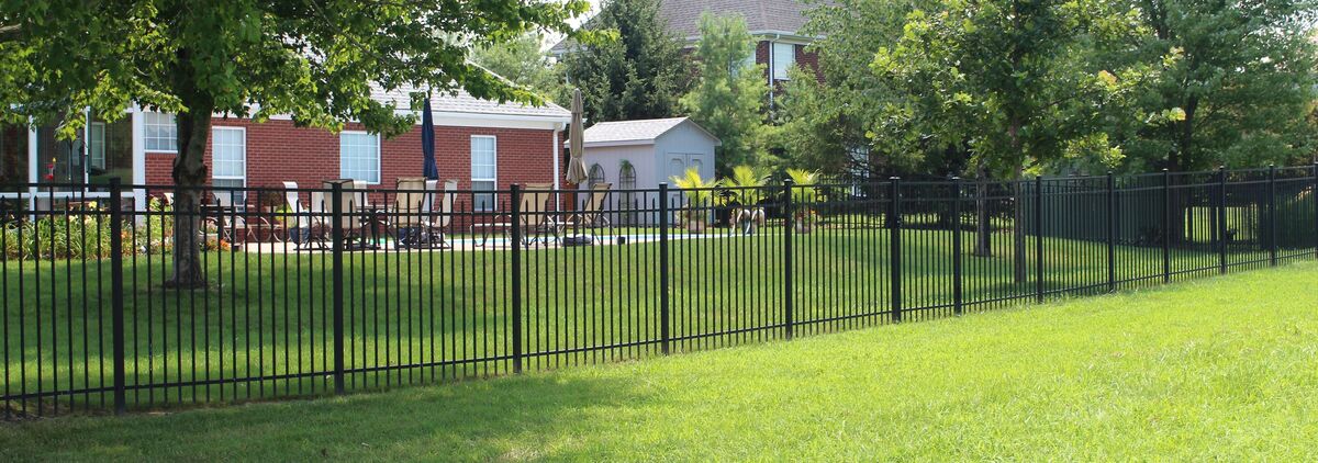 Amethyst Harbor Series - Fence Panel - 5' x 6'-Aluminum Fence Panels-ActiveYards-Black-FenceCenter