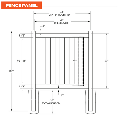 Dogwood Garden Series - Fence Panel - 6' x 6'