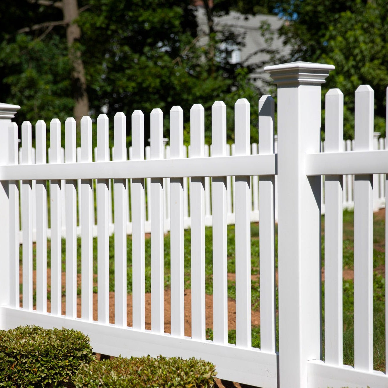 Silverbell Haven Series - Fence Panel - 4' x 8'-Vinyl Fence Panels-ActiveYards-White-FenceCenter