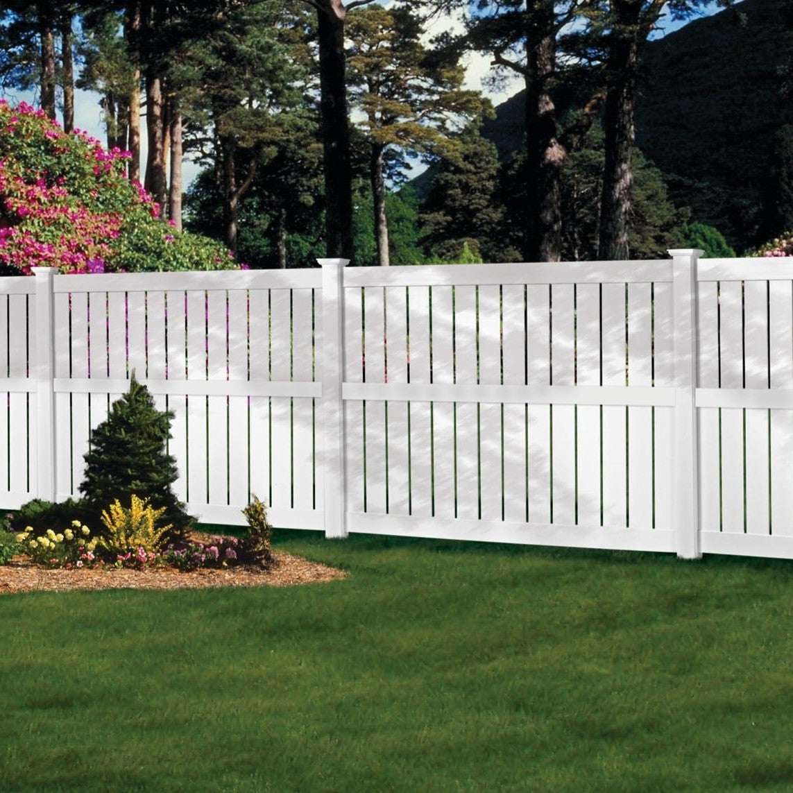 Tupelo Haven Series - Fence Panel - 6' x 8'-Vinyl Fence Panels-ActiveYards-White-FenceCenter