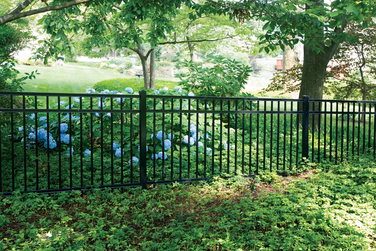 Granite Haven Series - Fence Panel - 4' x 8'-Aluminum Fence Panels-ActiveYards-Black-FenceCenter