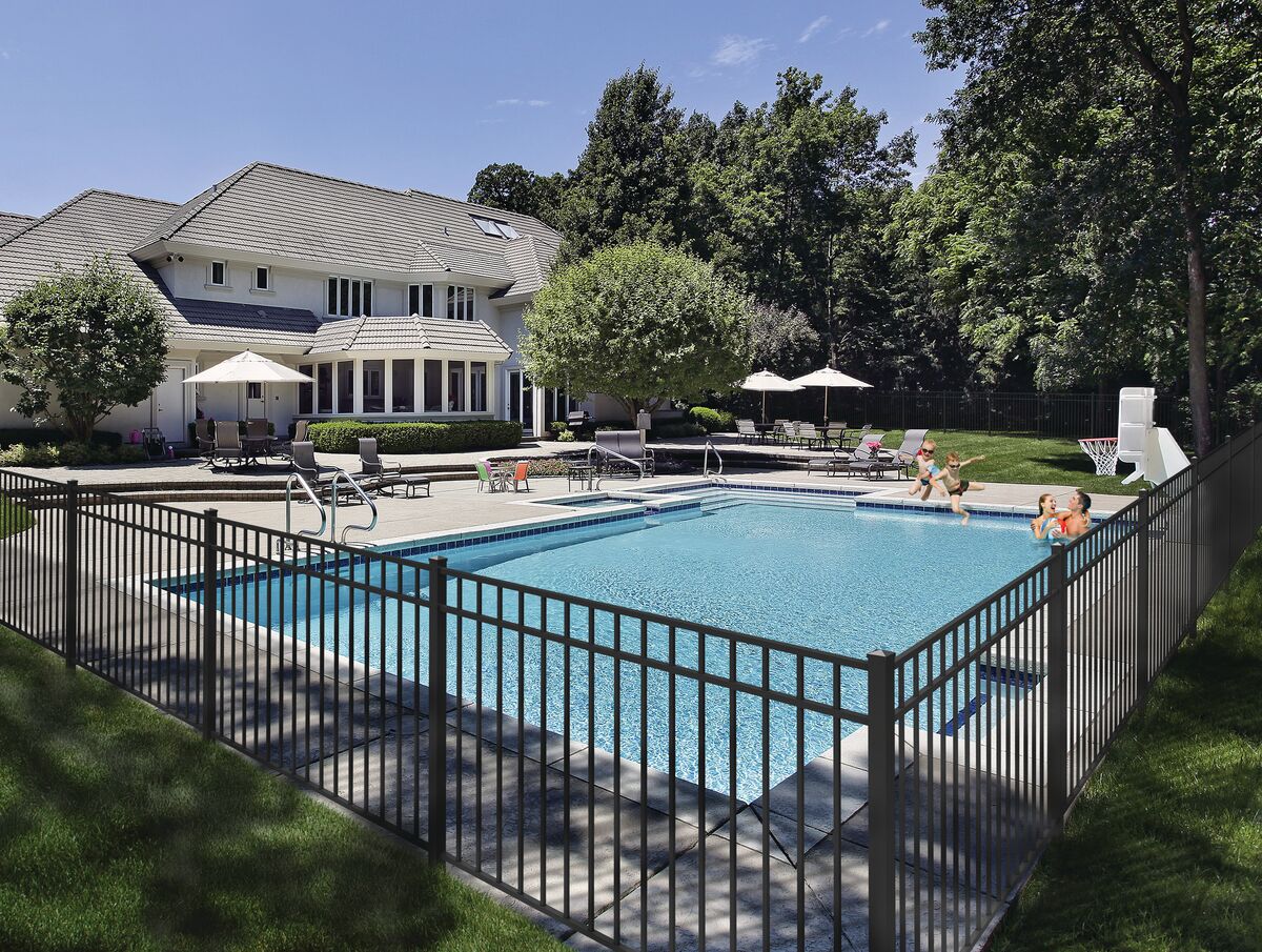 Granite Home Series - Fence Panel - 4½' x 6' Drop Rail-Aluminum Fence Panels-ActiveYards-Black-FenceCenter