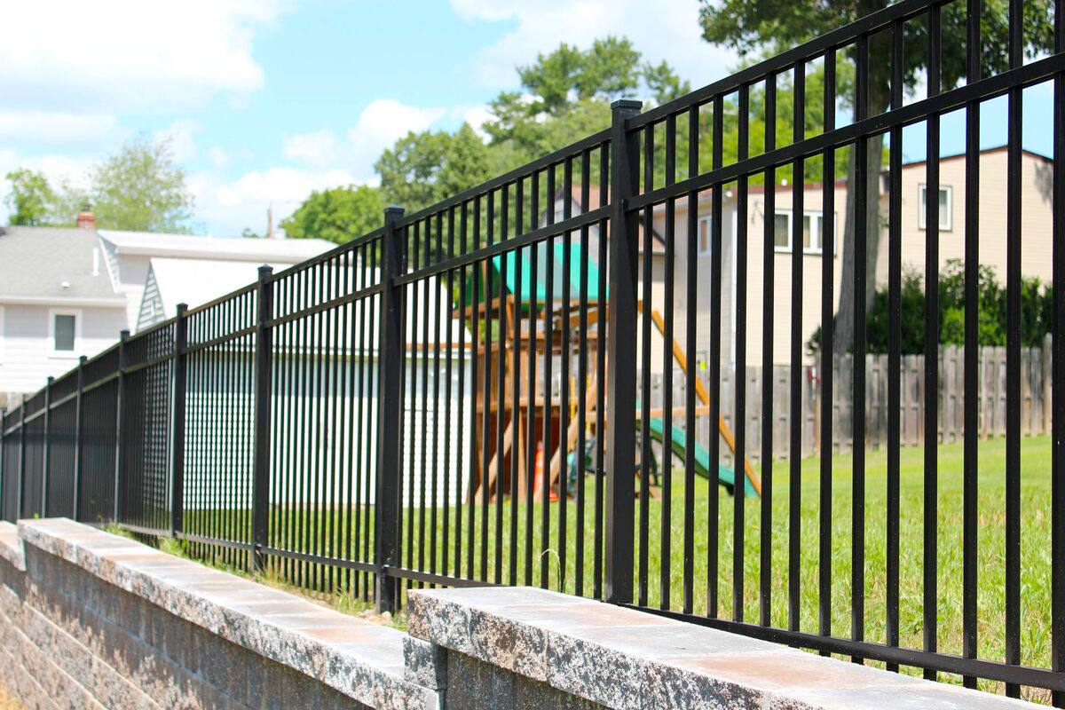 Granite Home Series - Fence Panel - 5' x 6'-Aluminum Fence Panels-ActiveYards-Black-FenceCenter