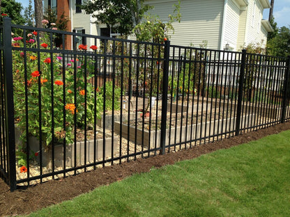 Granite Home Series - Fence Panel - 5' x 6'-Aluminum Fence Panels-ActiveYards-Black-FenceCenter