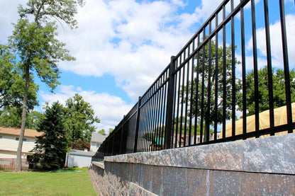 Granite Home Series - Fence Panel - 5' x 6'-Aluminum Fence Panels-ActiveYards-Black-FenceCenter