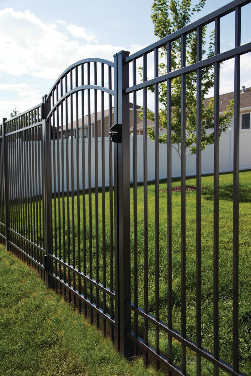 Granite Home Series - Fence Panel - 6' x 6'-Aluminum Fence Panels-ActiveYards-Black-FenceCenter