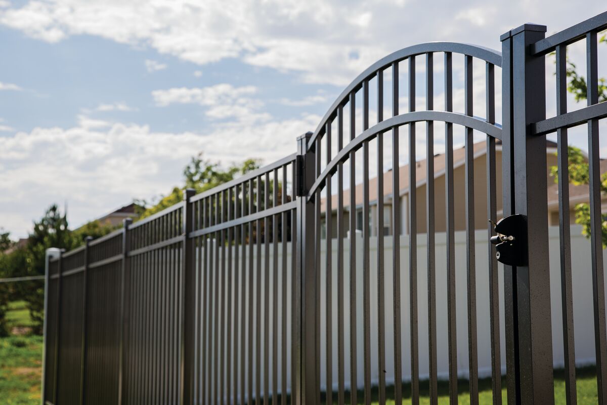 Granite Home Series - Fence Panel - 6' x 6'-Aluminum Fence Panels-ActiveYards-Black-FenceCenter