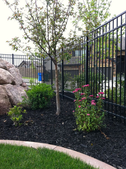 Granite Home Series - Fence Panel - 6' x 6'-Aluminum Fence Panels-ActiveYards-Black-FenceCenter