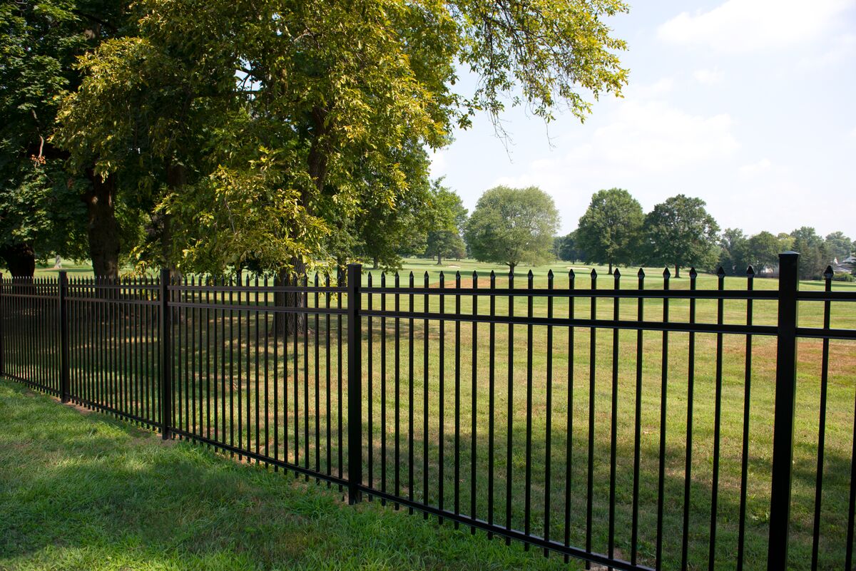 Marble Haven Series - Fence Panel - 5' x 8'-Aluminum Fence Panels-ActiveYards-Black-FenceCenter