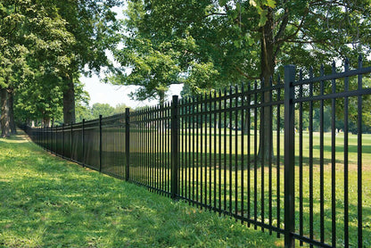 Marble Haven Series - Fence Panel - 5' x 8'-Aluminum Fence Panels-ActiveYards-Black-FenceCenter